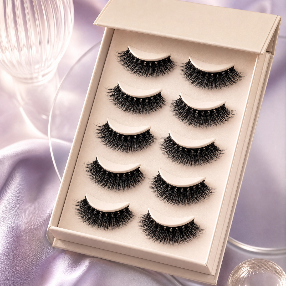 Velvitae Dramatic Wispy False Lashes – Soft Lightweight Volume Eyelashes