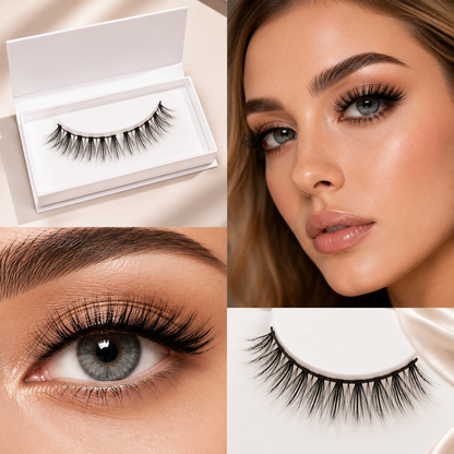 Velvitae Natural Wispy False Eyelashes – 5 Pairs | Lightweight Soft Fiber Lashes