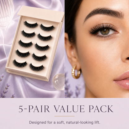 Velvitae Dramatic Wispy False Lashes – Soft Lightweight Volume Eyelashes