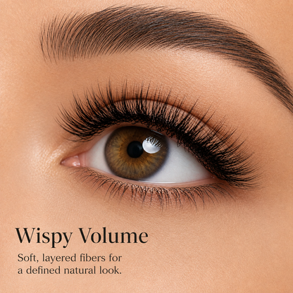 Velvitae Natural Fluffy Wispy False Eyelashes – 5 Pairs | Lightweight Layered Strip Lashes