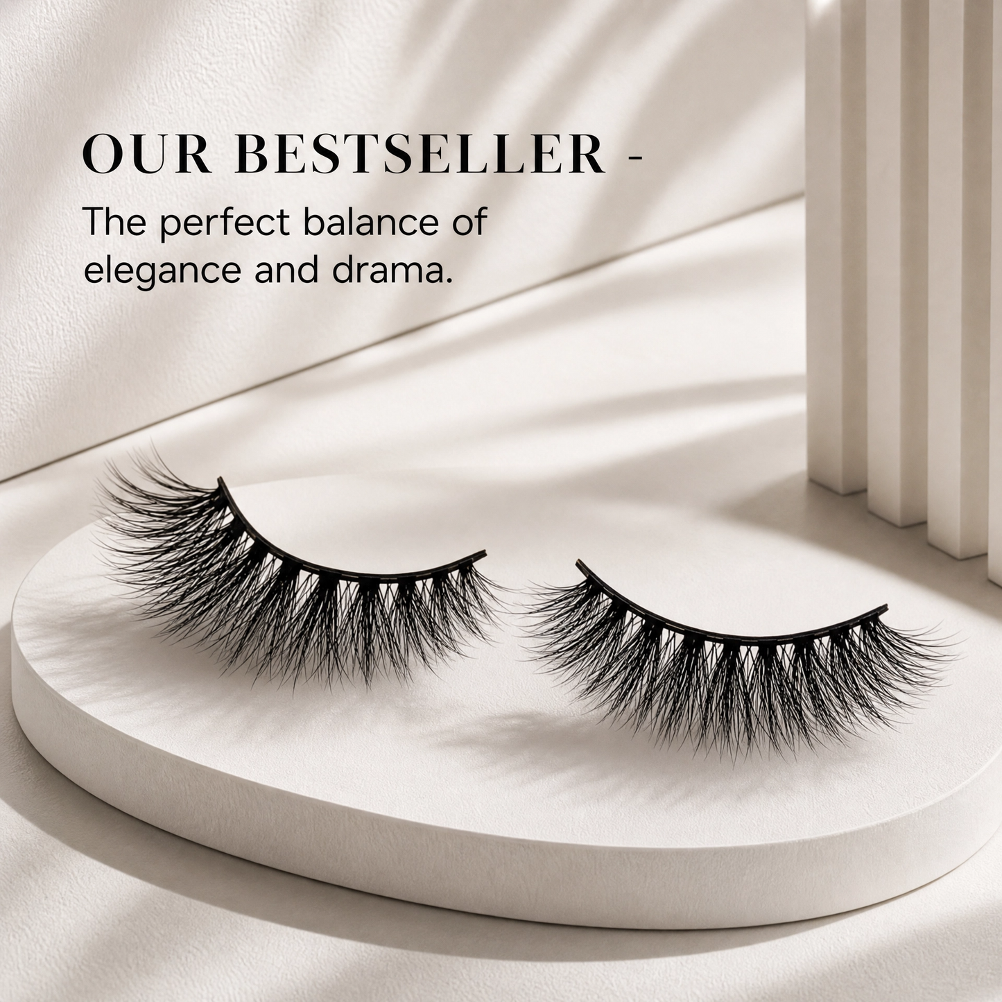 Natural Volume False Eyelashes – Lightweight Wispy Lashes with Soft Flexible Band