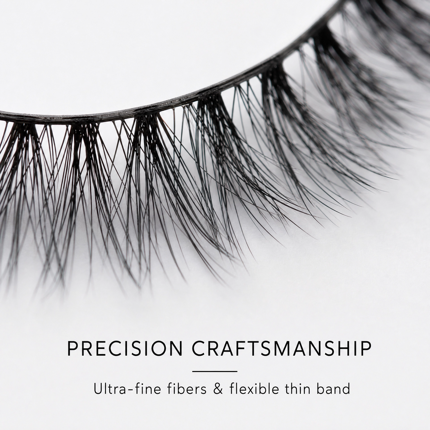 Natural Volume False Eyelashes – Lightweight Wispy Lashes with Soft Flexible Band