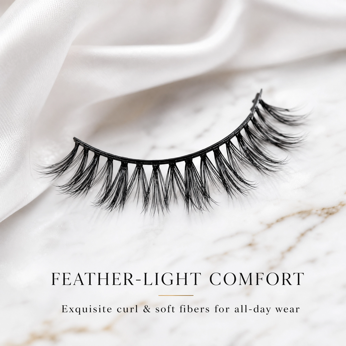 Wispy Volume False Eyelashes – Lightweight Fluffy Strip Lashes for Natural Glam